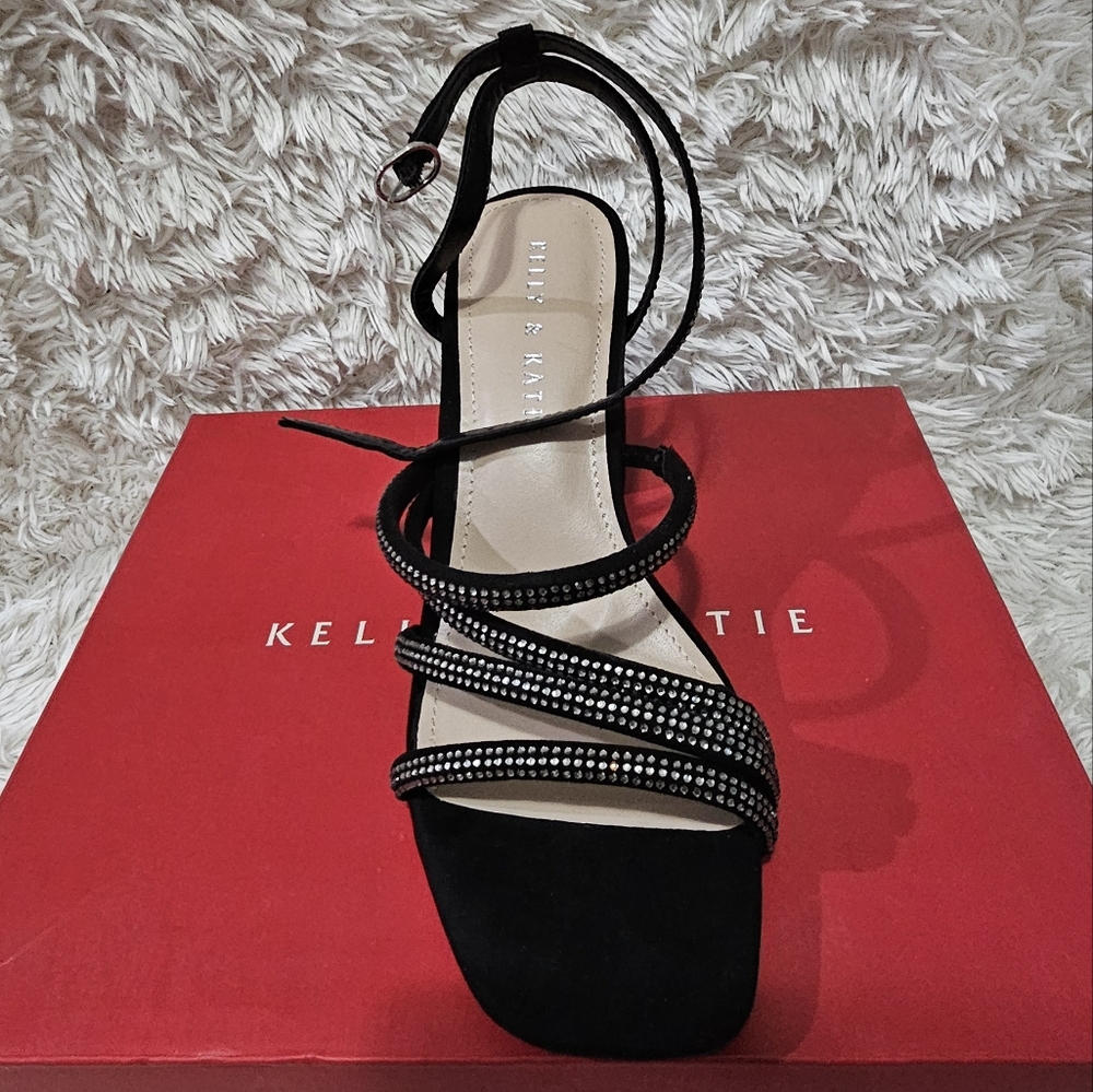 Kelly & Katie Black Rhinestone Heels